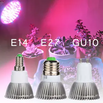 E27 220V LED Rásť Svetlo GU10 Fitolamp E14 LED Lampa Pre Rastliny 28LEDs celé Spektrum MR16 Phyto Lampa GU5.3 Sadeníc Rastlín Svetlo