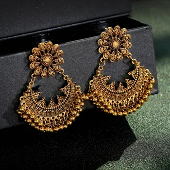 Kvet Korálky Náušnice Pre Ženy Šperky Indickej Jhumka Vintage/Visieť Náušnice Prívesky Pendientes Ear Piercing Ženy Príslušenstvo