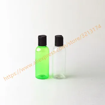 80ml pekné farby PET mini/vzorky fľaše s plastovým diskom veko,esenciálny olej/kvapalina/moisturizer/pleťové vody kontajner