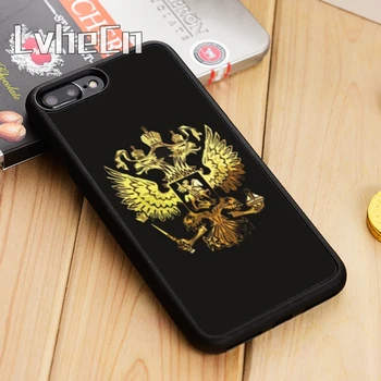 LvheCn ruskej erb Vlajka Telefón puzdro Pre iPhone 5 6 7 8 plus 11 12 Pro X XR XS Max Samsung Galaxy S6 S7 okraji S8 S9