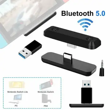Bezdrôtový USB/Typ-C Bluetooth Adaptér Pre Nintendo Prepínač Audio Prijímač, vysielač Pre Konzoly PS4 Prevodník Pre PC