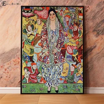 Gustav Klimt Dúfam, Že Vintage Poster Vytlačí Olejomaľba Na Plátno Na Stenu Umenie, Nástenné Maľby Obrázky Pre Obývacia Izba Dekorácie Č Rám