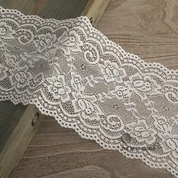 Hot predaj 15 cm vysoko kvalitné čierna a biela stretch čipky DIY šaty svadobné šaty, spodná bielizeň materiál S1502