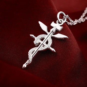 Fullmetal Alchemist Had Kríž Anime Náhrdelník s Príveskom, Anime Cosplay Prop Darček N1 módne vianočný darček