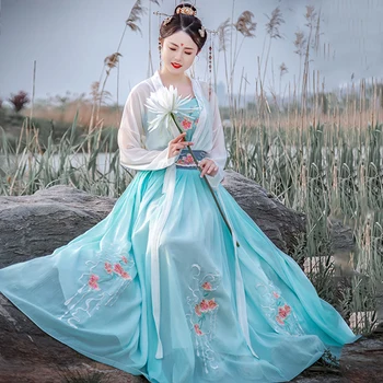 Žena Šaty S Čínsky Štýl, Elegantné Tradičné Oblečenie Han/Tang Dynastie Starovekého Klasického Tanca Výkon Kostýmy VO1132