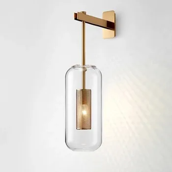 Nordic led kameň penteadeira wandlamp spálňa svetlo lesk dinging izba lampa