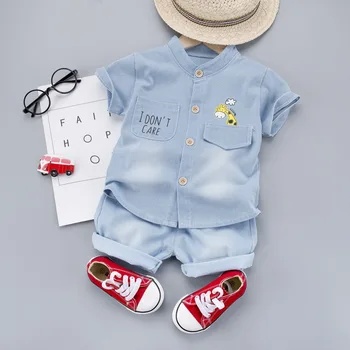 2021 Módne Cartoon Baby Boy Šaty T-Tričko+Krátke Nohavice Tlač Deti Oblečenie Sady Batoľa Chlapec Vyhovovali Deti, Oblečenie Pre 1-4 Veku