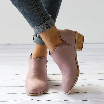 Jar, jeseň nové chelsea boots ženy móda robustný nízke podpätky členková obuv vintage bežné dámy topánky plus veľkosť botas mujer