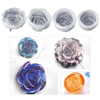 Crystal Epoxidové Plesne DIY Šperky Stereo Kvety Rôznych Jasné Zrkadlo Kvet Silikónové Formy