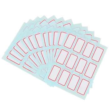 12sheets/pack samolepiace prázdne štítky sticky white label zapisovať názov nálepky poznámka: štítok Bar 14bars/list