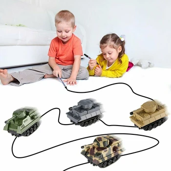Novo Automatické Induktívne Hračka s Magic Pen Tank Model Podľa Vedúcej Línie pre Deti S66