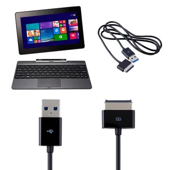 USB Nabíjačka, Dátový Kábel Synchronizácia pre ASUS Eee Pad Tablet Transformer TF101 TF201 Veľkoobchod USB 3.0, 40pin Data Port. Skladom Black 95 cm