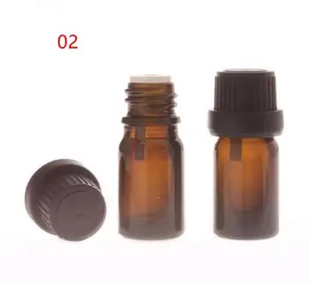 5ml Sklenených fliaš black tamper zrejmé, spp pre esenciálny olej, aromaterapeutické kozmetické kontajnerov#12342