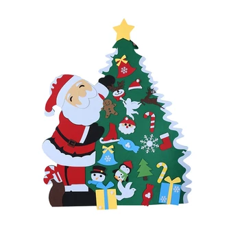 Urob si sám Cítil Vianočný Stromček Nový Rok Darčeky Deti Hračky Umelý Strom Stene Visí Ozdoby na Vianoce, pre Domáce Dekorácie