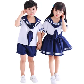 Cosplay Detí, školskú uniformu Halloween kostýmy Navy golier Japonské ministerstvo Deti námorník oblek Dievčatá/boy šaty Celý súbor