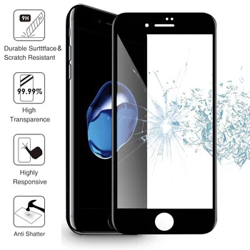 9H Tvrdeného Skla Film Screen Protector Pre iPhone SE 2020 7 8 Plus X Xr Xs 11 Pro Max Plné Pokrytie Bublina Zadarmo Vysoko Citlivé