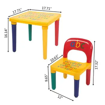 1 ks Stôl a Kreslá Plastové DIY Deti Nastaviť Hrať Batoľa Činnosť Zábava Dieťa Hračku NÁS