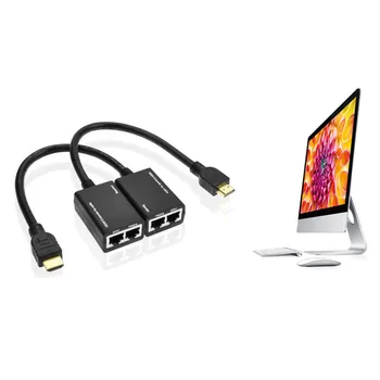 Podporuje 3D HDMI Cez RJ45 CAT5e CT6 LAN Ethernet Balun Extender Repeater Až 100ft1080P Podporované Rozlíšenie 480i Až 1080p