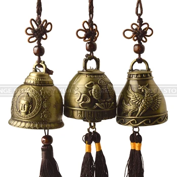 Fengshui Budhizmus Medi Bell Náboženské Vietor Bell Buddha Domov Závesné Dekorácie Požehnanie pre Šťastie Veterné Zvonkohry Auto Dekor Remeslá
