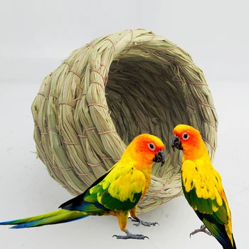1PC Slamy Budgerigar Vtáčie Hniezdo Misa-tvaru Tekvica-tvarované Vtáčie Hniezdo Vták Násadové Vajcia Hniezdo domáce zvieratá