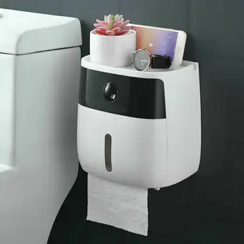 Nepremokavé Stenu Toaletný Papier Držiak Zásuvky Skladovanie Uterák Kúpeľňa Tkaniva Papierové Krabice Rack /V