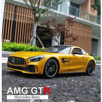 WELL 1:24 značky Mercedes-Benz AMG GTR Zliatiny Luxusné Vozidlo Diecast Vytiahnuť Späť Modelu Auta Tovar, Hračky pre Dospelých Zber