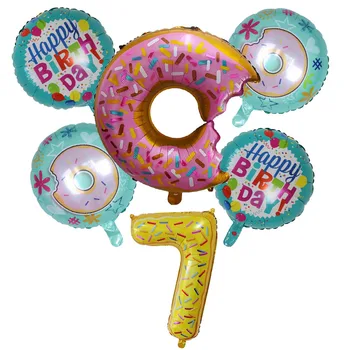 6pcs/set Šišky Číslo Fóliové Balóniky Nastaviť Rainbow Candy Obrázok Hélium Vzduchu Globos Narodeninovej Party Dekorácie, Detské Sprcha Dodávky