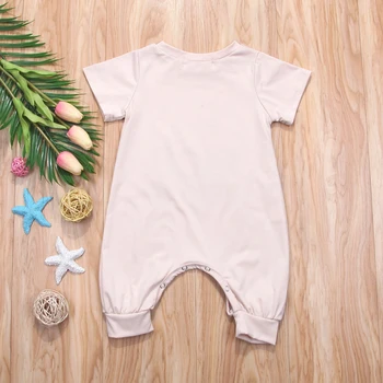 2020 Lete Bežné Novorodenca Dieťa Boys Dievča Unisex Krátke Rukáv List Dieťa Bavlna Romper Jumpsuit Oblečenie Oblečenie