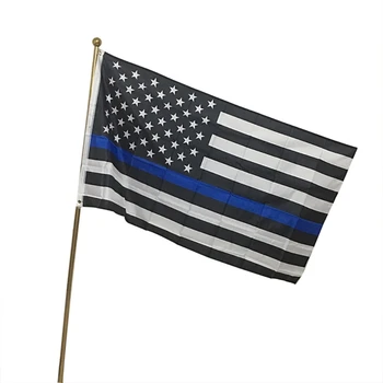 Modrá Čierna Americká Vlajka Modrej Čiare NÁM Vlajku Pre Podporu Polície A príslušníkov orgánov Presadzovania Práva