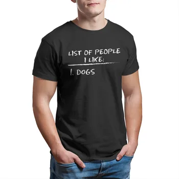 Mens Zoznam Ľudí, s ktorými som sa Ako Pes, Sarkastický, Vtipný Des Móda Punku Kawaii Krátky Rukáv Grafické T-shirt 6945