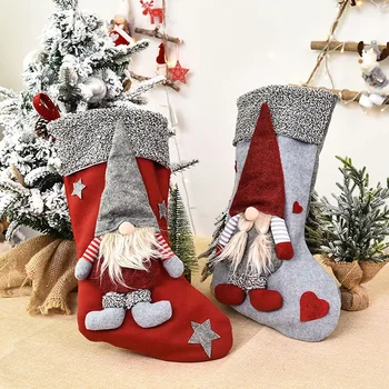 Vianočné Ponožky Visí Ozdoby Dar Santa Claus Darček Držiteľov Deti