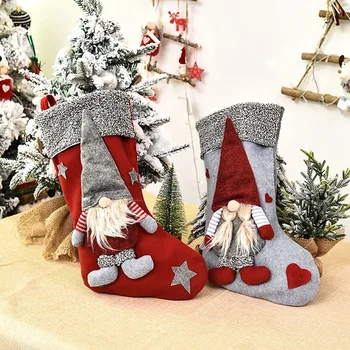 Vianočné Ponožky Visí Ozdoby Dar Santa Claus Darček Držiteľov Deti