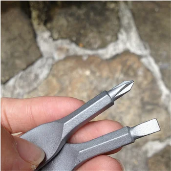1 Sadu Mini Skrutkovač, Kľúč Tvar Štrbinový Skrutkovače Prenosné aplikácie Keychain Vreckové Multifunkčné Krížový skrutkovač Repair Tool