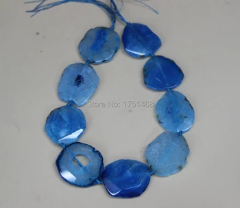 Kúzlo Šperky Veľké Kamenné Druzy Tvárou Kameň Perličiek Modrá ženy vyhlásenie Perličiek Náhrdelník Prívesok v roku