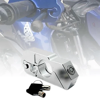 Motorka Lock Brzdy Riadidlá Motocykla Páčku Akcelerátora Grip Zámok na Bicykel, Skúter Motoriek, ATV Striebro