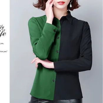 2020 Jeseň Fashion Ženy Košele Bežné Pozdĺžne Ženy Oblečenie OL Plus Veľkosť Dlhý Rukáv Leopard Ženy Blúzky 6014 50