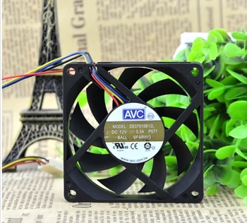 AVC 7015 loptu PWM štyri pin 7 cm ventilátor ventilátor AMD CPU inteligentné ovládanie rýchlosti DE07015B12L