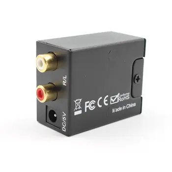 Digitálneho na Analógový Audio Prevodník Adaptér Optický digitálny Koaxiálny v ýstup RCA Toslink Signál Na Analógový Audio Prevodník + Jack 2 RCA + Nabíjačka