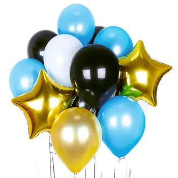 11PCS 18-palcové Star Hliníkové Balóny Zlaté, Strieborné Konfety Pearl Latexový Balón Svadby, Narodeniny, Party Dekor Nafukovacie Vzduchu Loptu