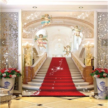 Beibehang vlastné photomural tapety pre Obývacia izba svadobné foto, TV joj, maľovanie na pozadí palác stairsl stenu papier