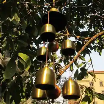 Veľké Vonkajšie Záhradné Kovové zvonkohry Dvore, Záhrada Medi Dekor Ornament Visí M9S3
