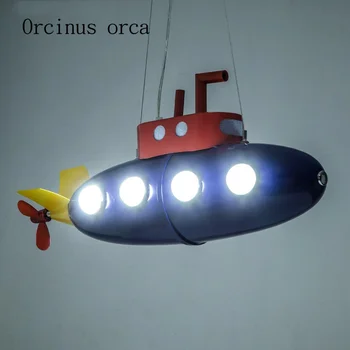 Priemyselné vietor ponorka luster chlapec, spálne, detskej izby lampa moderného kreatívneho cartoon prívesok lampa doprava zadarmo