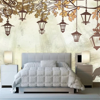 Wellyu Prispôsobené veľké nástenné maľby módnych domov dekorácie, ručne maľované listy svetlá TV tapetu pozadia abstraktných de parede