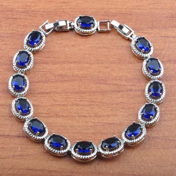 Úžasné Modré Zirkónmi, Šperky Sady Ženy, Svadobné šperky Crystal Náušnice, Náhrdelník Prívesok, Prsteň Náramky JS0265