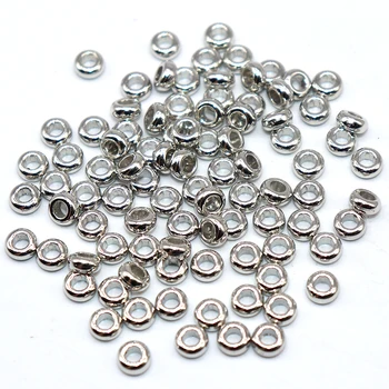 6 mm 500/1000pcs CCB Korálky CCB Lištovanie Dištančné Vyšívanie (nie kovové) Strieborná farba Malé okrúhle Voľné Korálky Šperky Zistenia