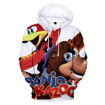 Banjo-Kazooie 3D Hoodies Muži/Ženy/Deti/Dieťa Jeseň Bežné Populárnej Anime Pulóver s Kapucňou, Oblečenie