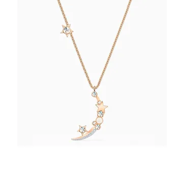 2020 SWA módne šperky star noc rose gold romantické, mesiac a hviezdy dekorácie náhrdelník pre ženy, najlepší romantický darček