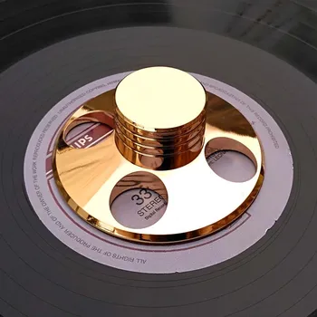 LP Vinyl Gramofóny, Kovový Disk Stabilizátor Record Player Hmotnosť Svorky HiFi Záznam Gramofónu Vibrácií Vyvážené Zlato/Striebro T0897