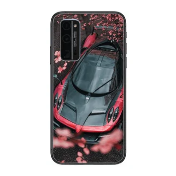 Cool Športové auto zákazku Telefón Prípade Trupu Pre Huawei Honor 8 9 10 20 30 S Lite Pro 5g som Black Späť Soft Cell Kryt Prett