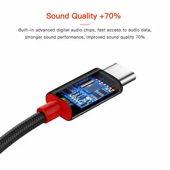 Typ C USB-C 3,5 mm Muž Audio AUX Kábel, Adaptér Pre Auto Stereo Audio Reproduktorov Mobilný Telefón